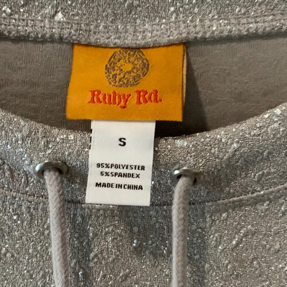 Ruby Rd. Shimmering Silver Top - Picture 2 of 5